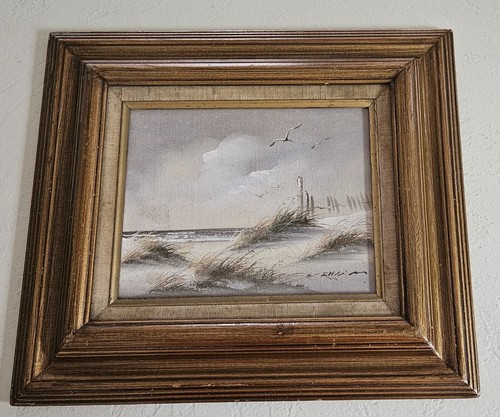 Seascape with gulls oil - seascape,